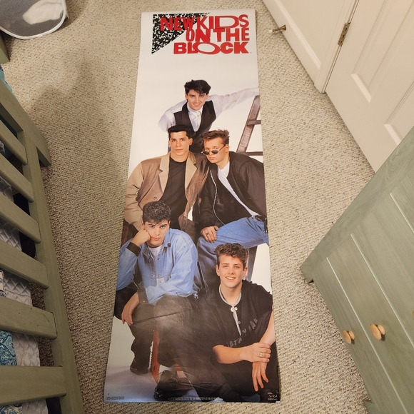 🎉New Kids On The Block Vintage 1989 Door Poster 22.5